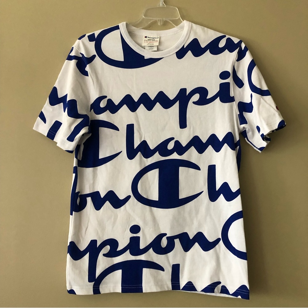 Champion Blue and White Shirt